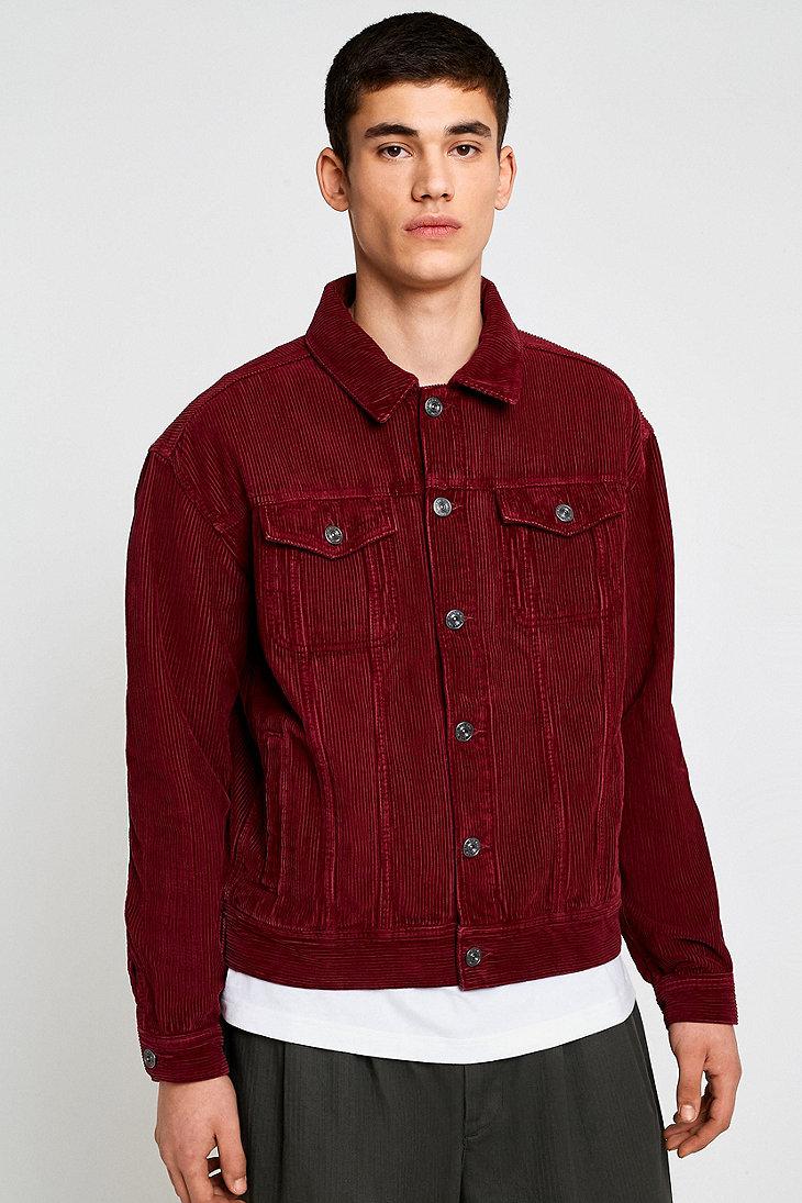 BDG Corduroy Burgundy Cord Trucker 