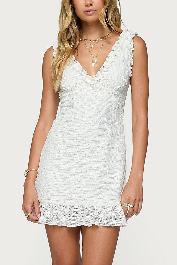 chinese dress ladies Yasmin Daisy Lace Mini Dress in Milly Pink