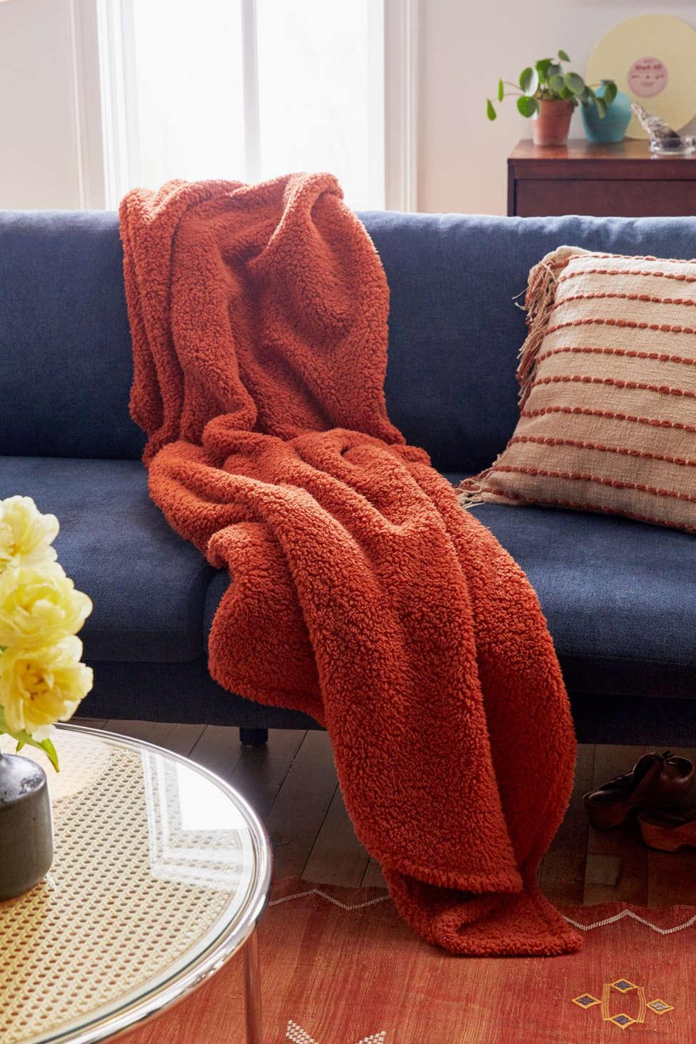 Urban Outfitters Amped Fleece Throw Blanket in Brown for Men Lyst