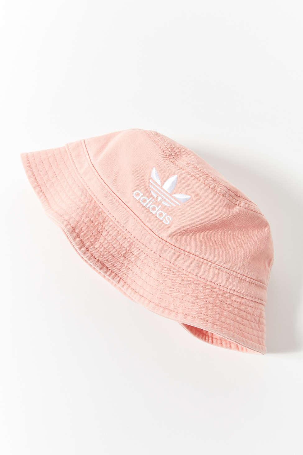 adidas Adidas Originals Denim Bucket Hat in Pink | Lyst