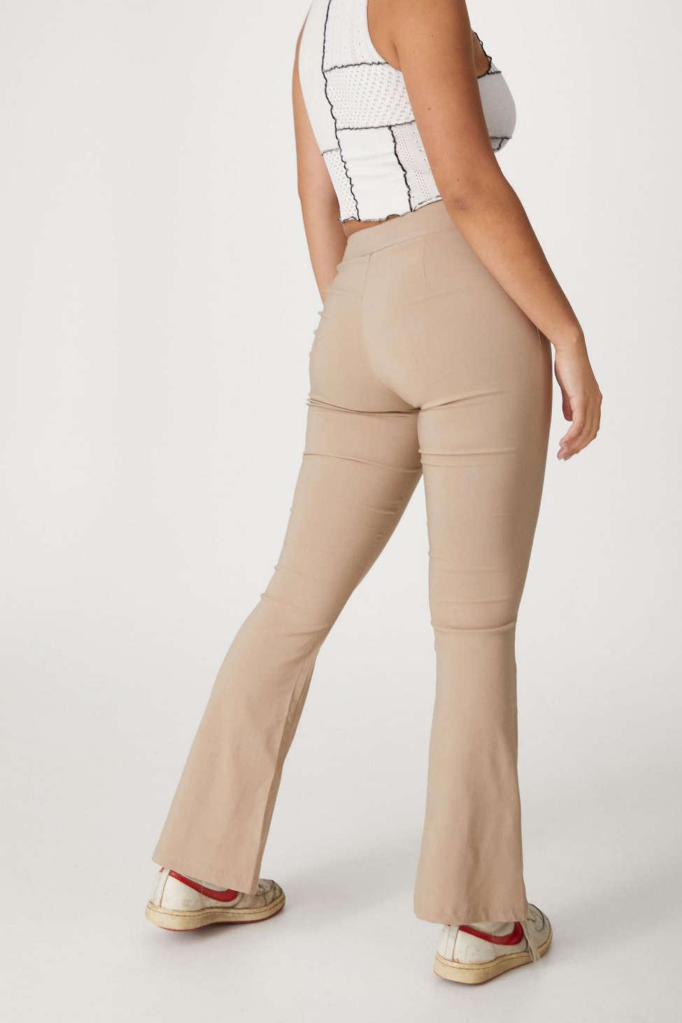 Urban Outfitters Uo High Rise Bengaline Flare Pant in Stone (Natural) - Lyst