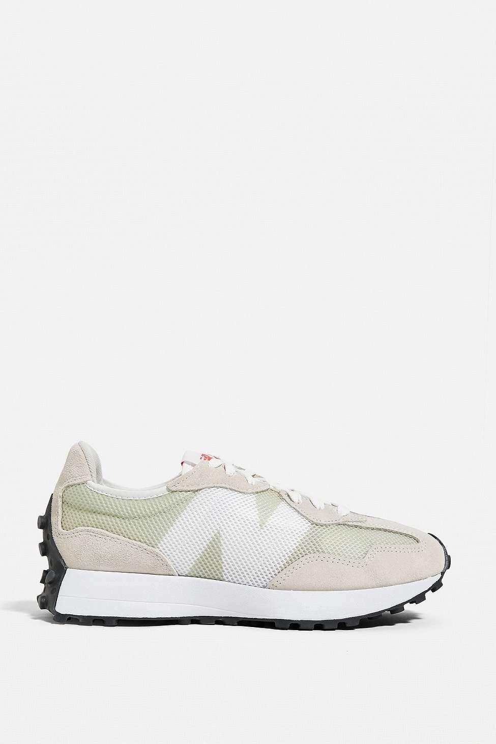 New Balance Leather 327 Ecru Mesh 