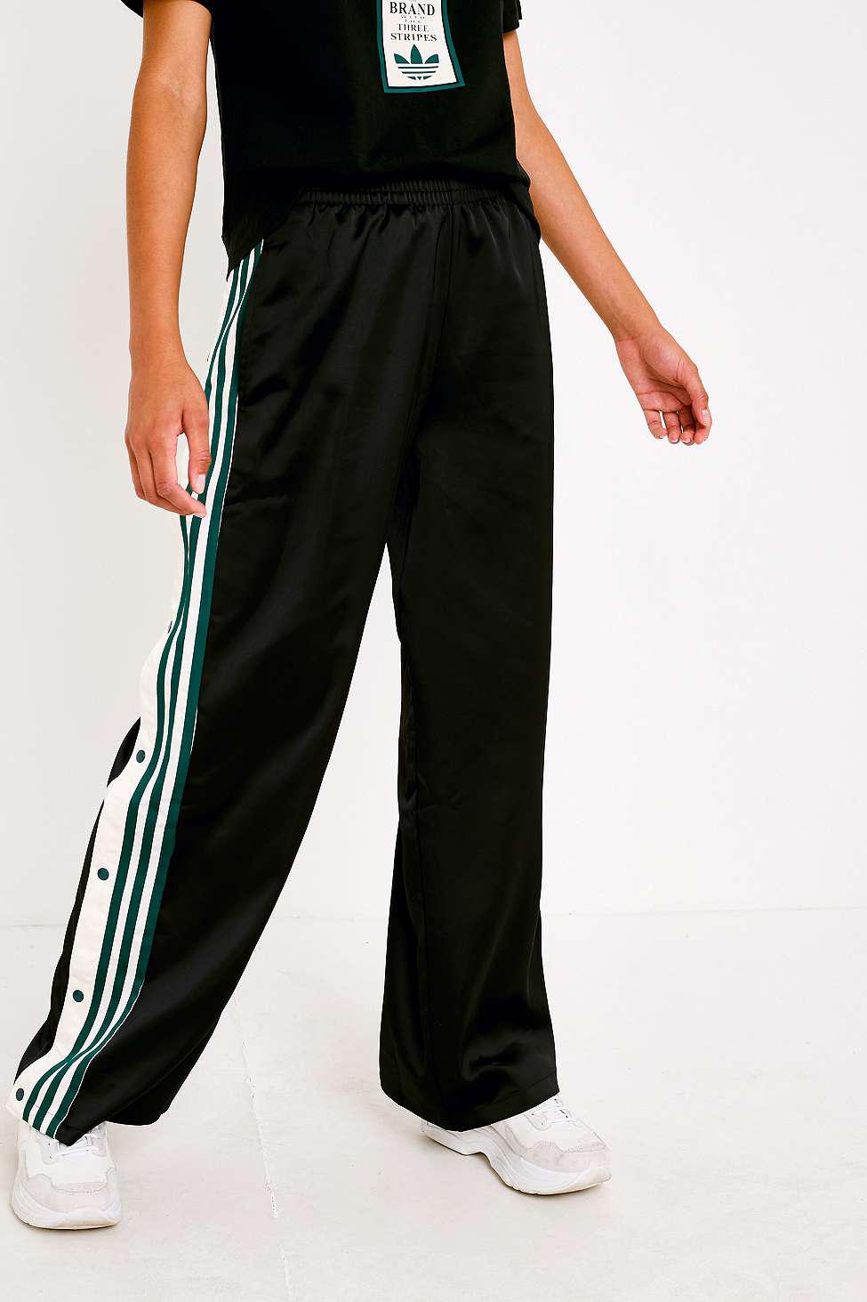 adidas Originals Adibreak 3Stripe Black Taping Popper Track Pants  Urban  Outfitters UK