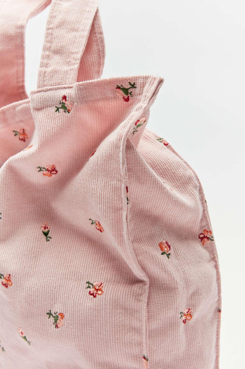 Urban Outfitters Embroidered Corduroy Tote Bag in Pink Lyst
