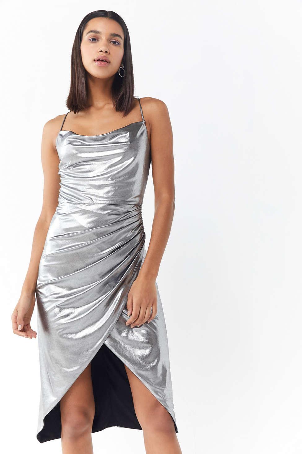 bardot cowl neck dress