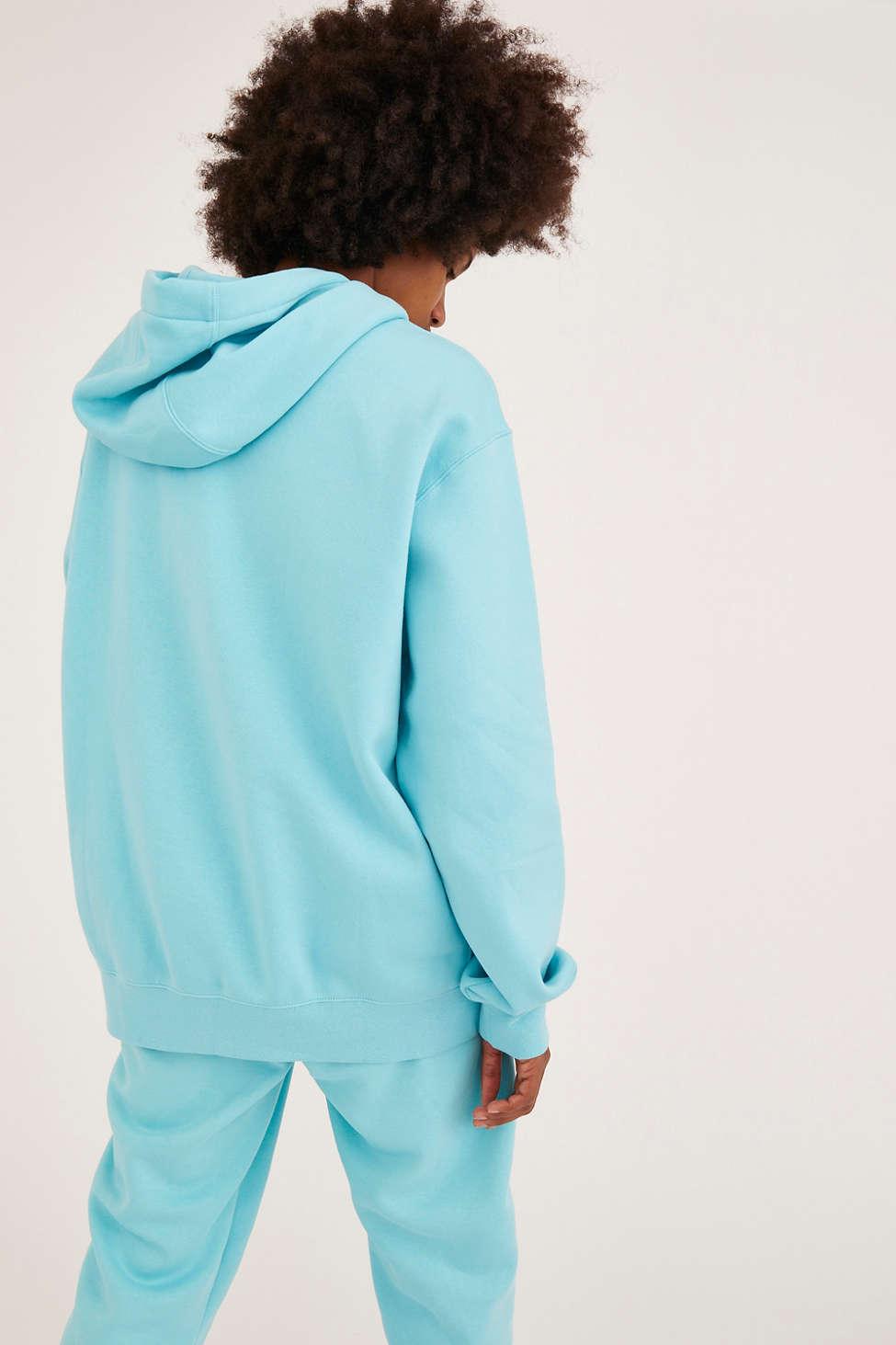 Nike Swoosh Fleece Hoodie Sweatshirt in Blue Lyst