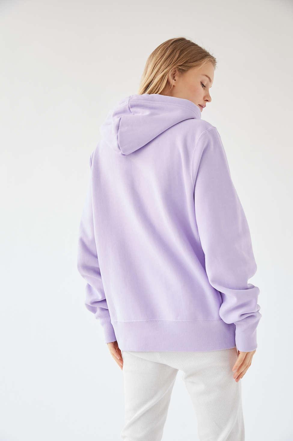 Champion Cotton Uo Exclusive Reverse Weave Hoodie Sweatshirt in Purple