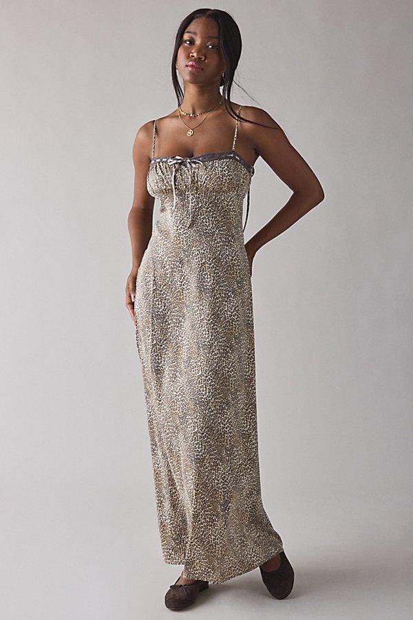 urban outfitters brown slip dress Satin Dresses
