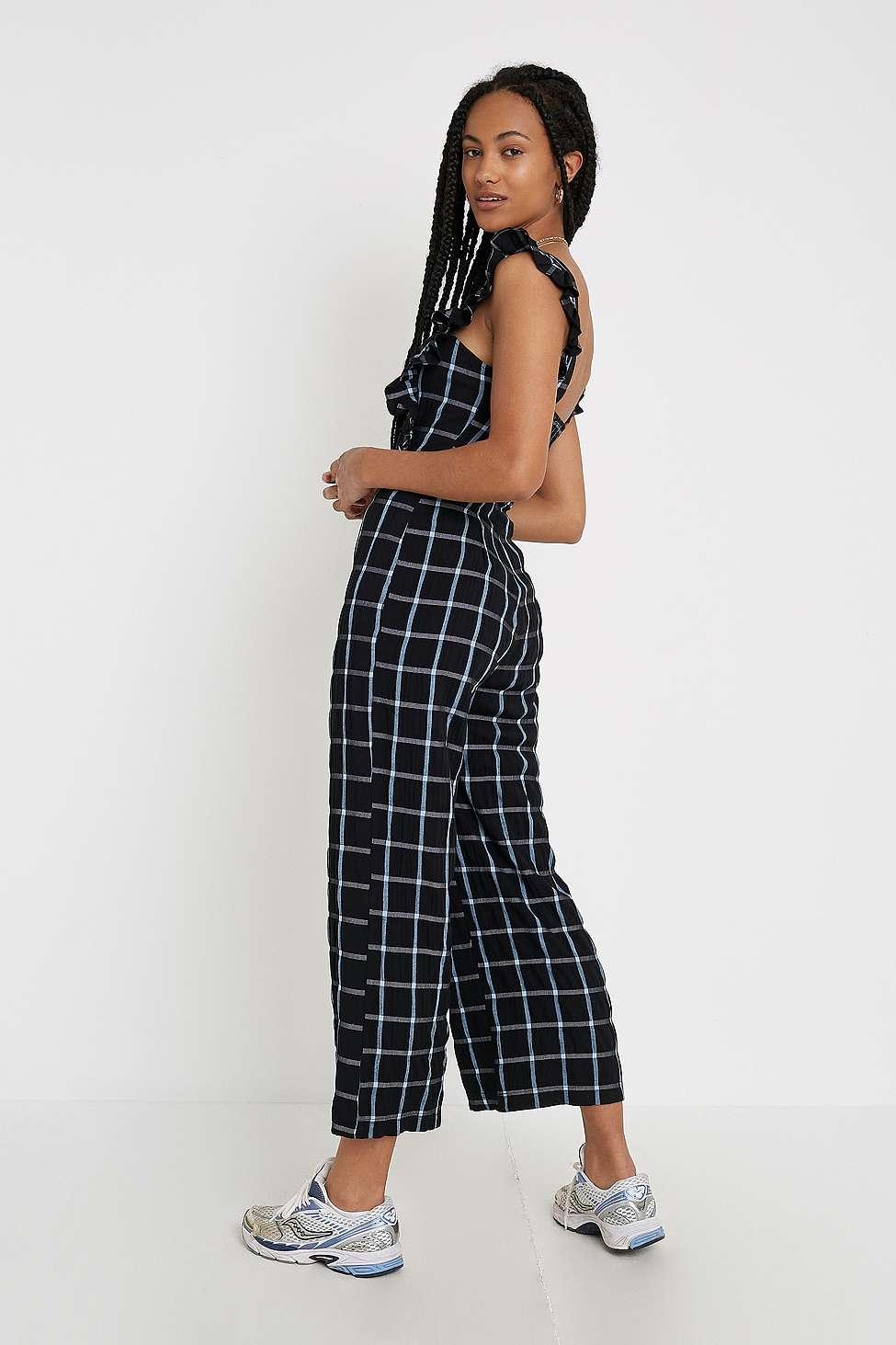 emerson gingham ruffle jumpsuit