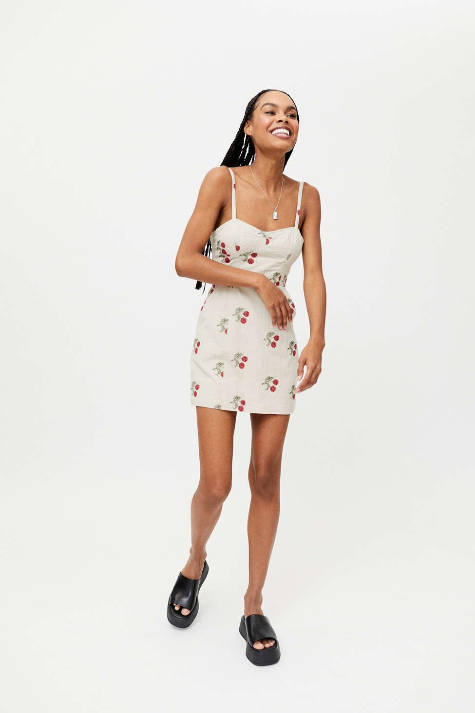 Urban Outfitters Uo Sweet On You Cherry Print Mini Dress | Lyst