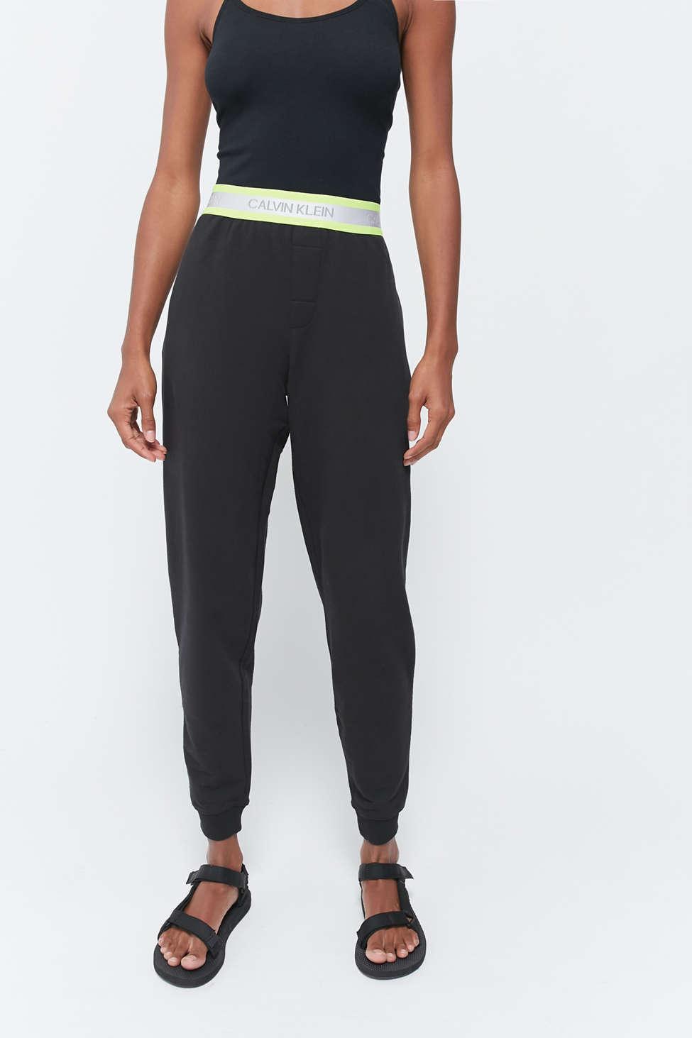 calvin klein neon logo band jogger pant