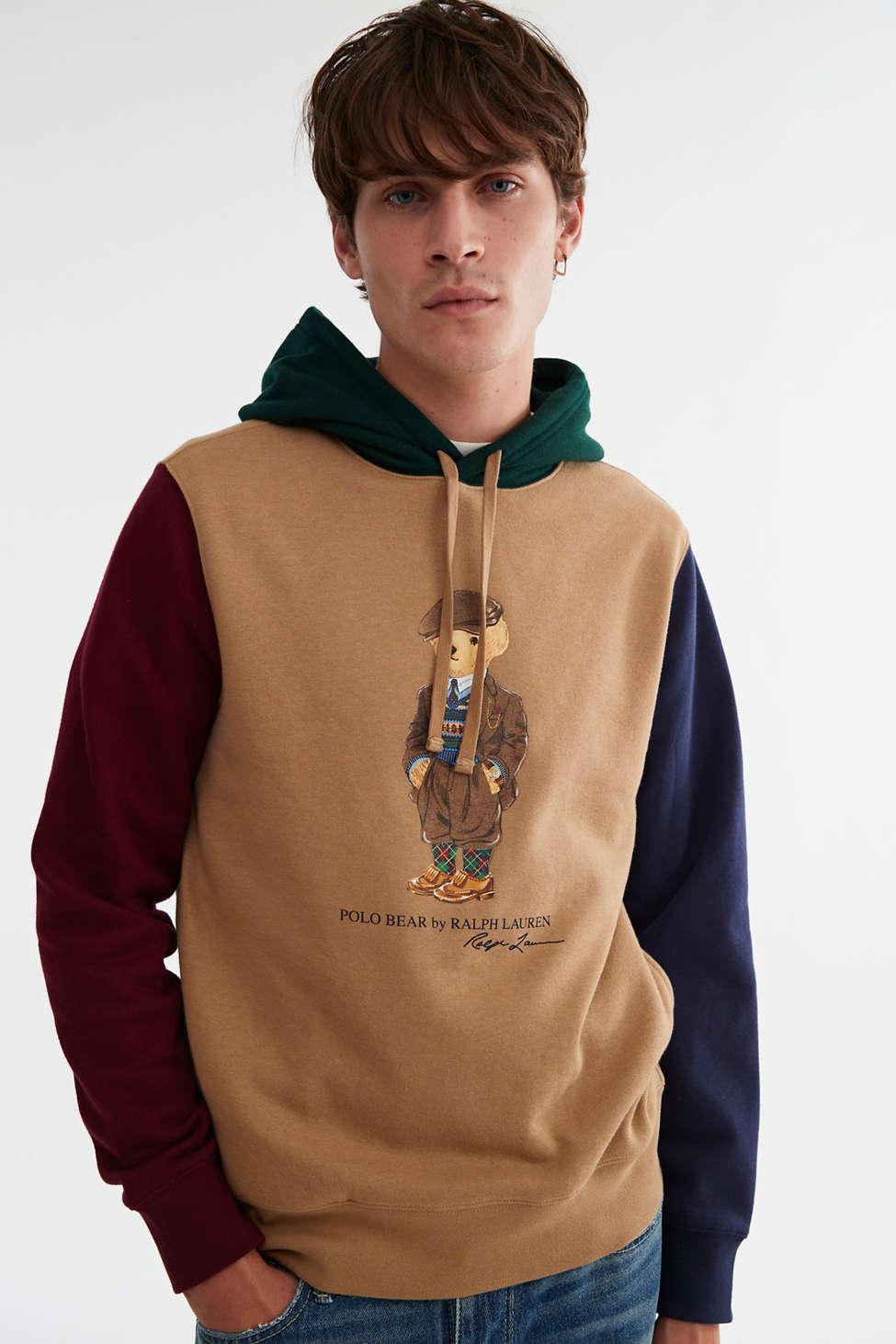Polo Ralph Lauren Heritage Bear Hoodie Sweatshirt in Brown for Men | Lyst