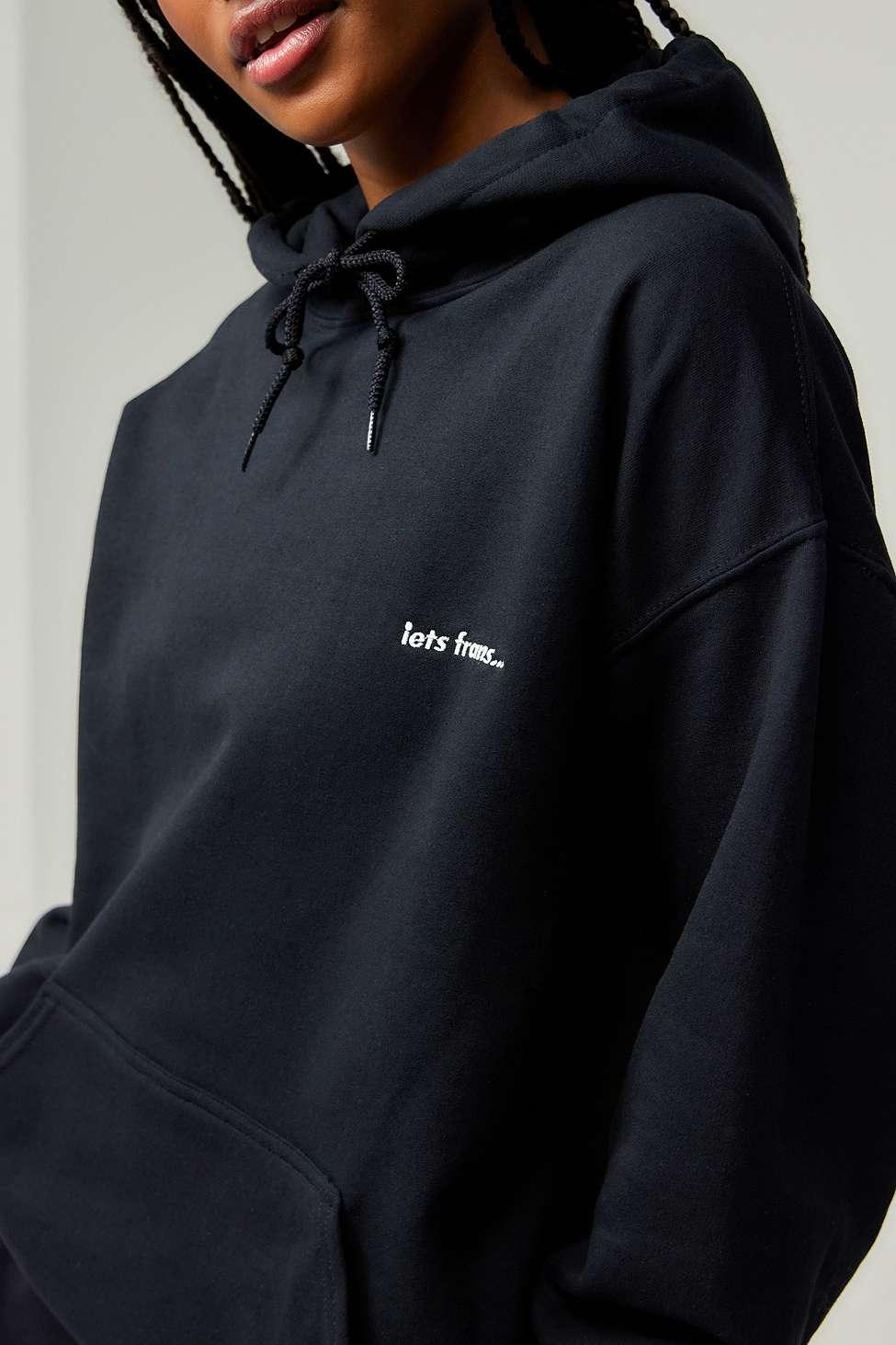 iets frans. Black Hoodie in Blue Lyst UK