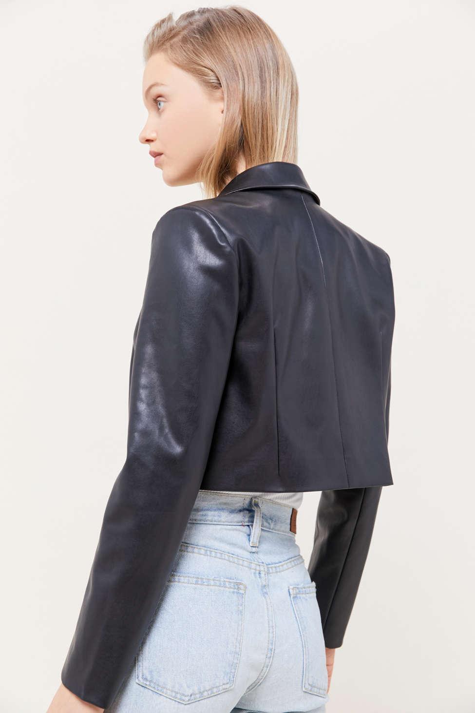 urban outfitters black leather jacket