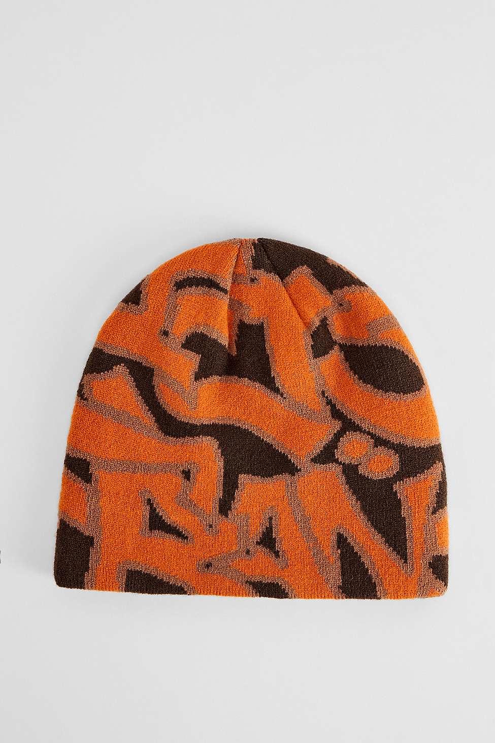 iets Orange Graffiti Beanie for Men Lyst UK
