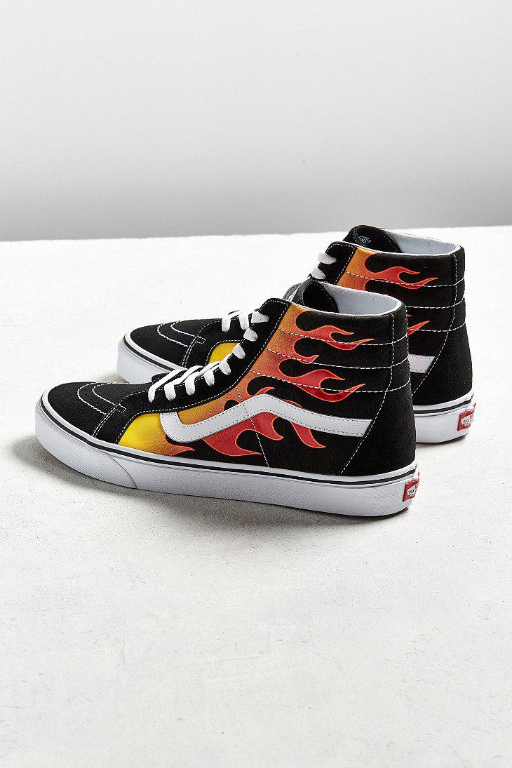 vans sk8 hi reissue flame