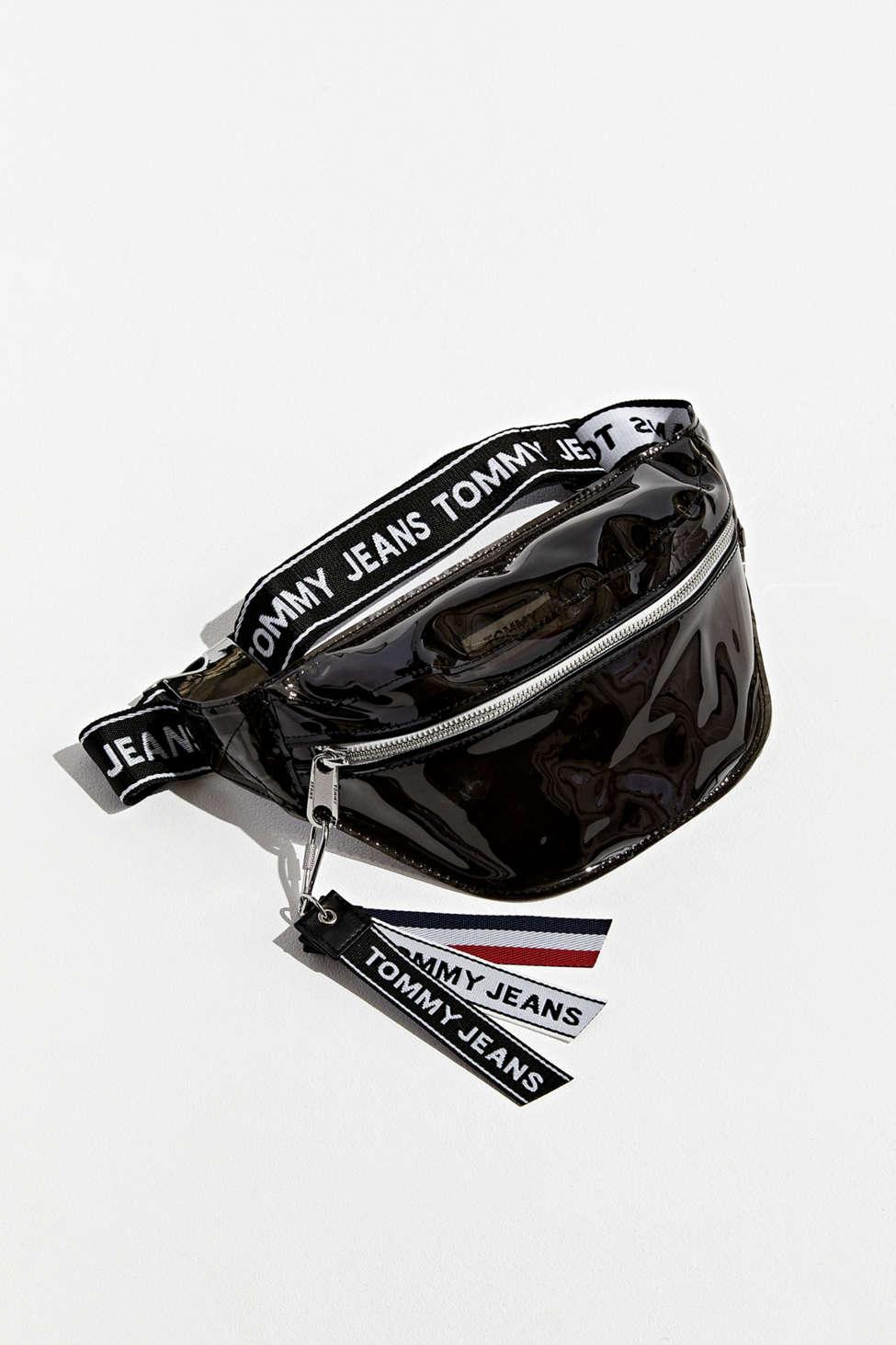 Logo Tape Sling Bag in Black for Men - Lyst