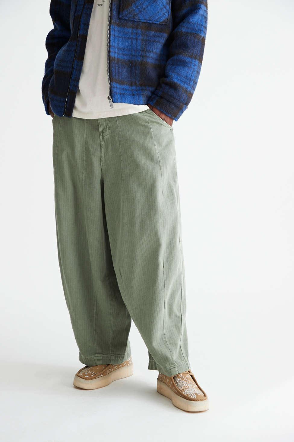 Jaded London Herringbone Pant in Green for Men Lyst