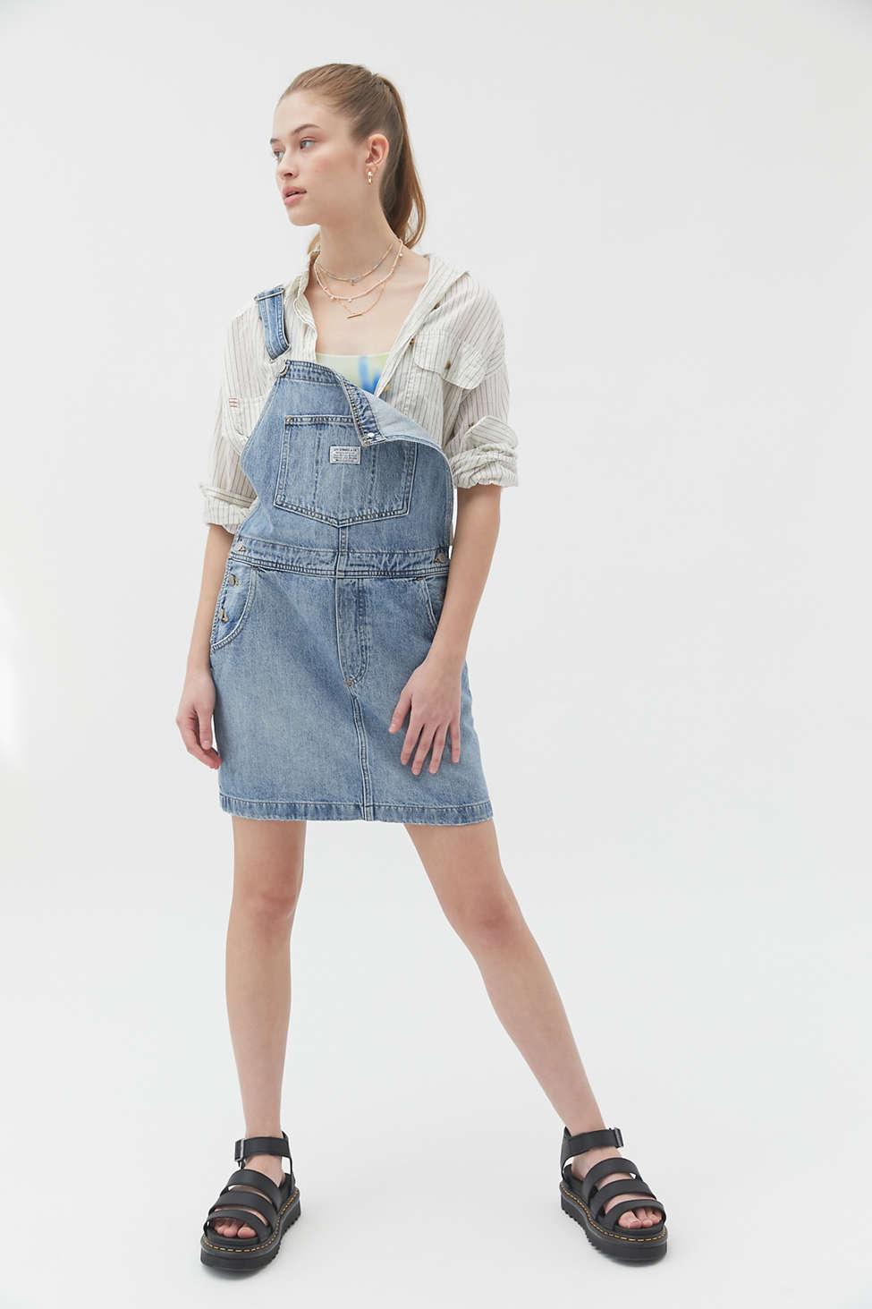 Levi's Norah Denim Skirtall Overall in Indigo (Blue) | Lyst