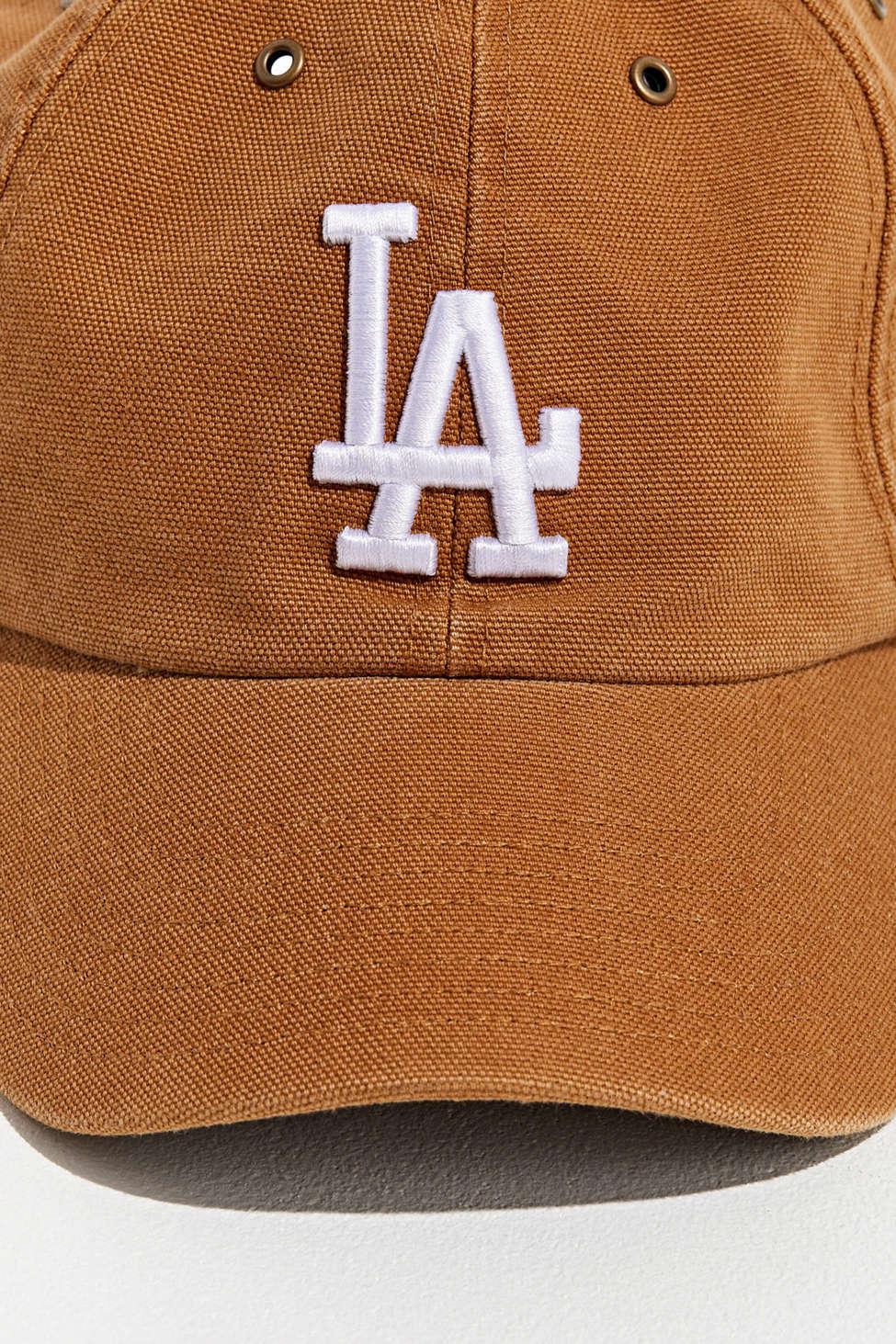 47 Brand X Carhartt Los Angeles Dodgers Dad Baseball Hat in Brown