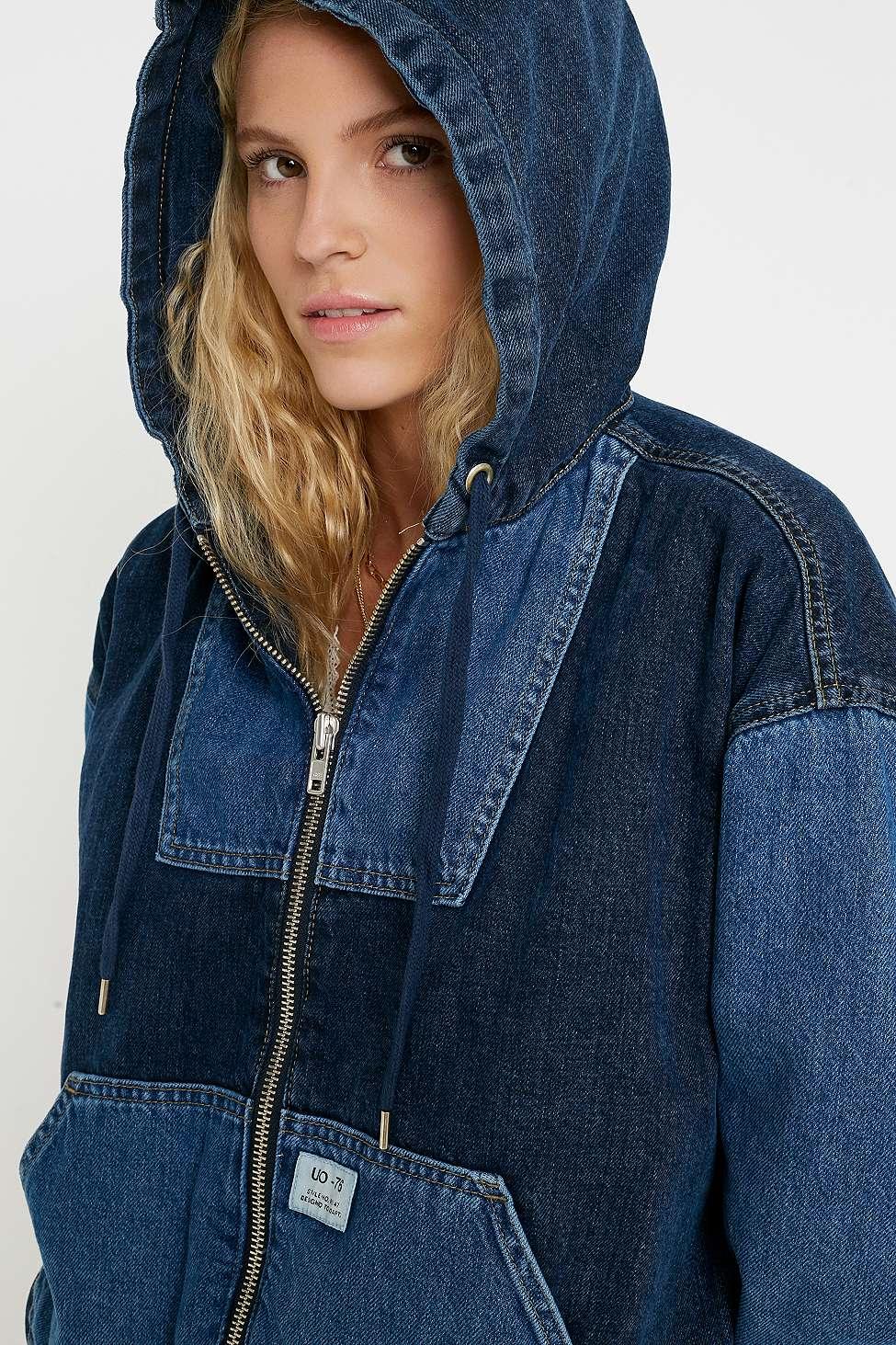 BDG Patchwork Denim Skate Jacket in 