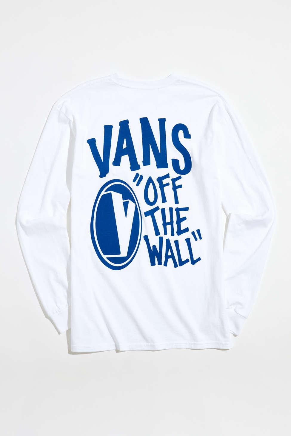 Vans Cotton Shadow V Long Sleeve Tee in White (Blue) for Men | Lyst Canada