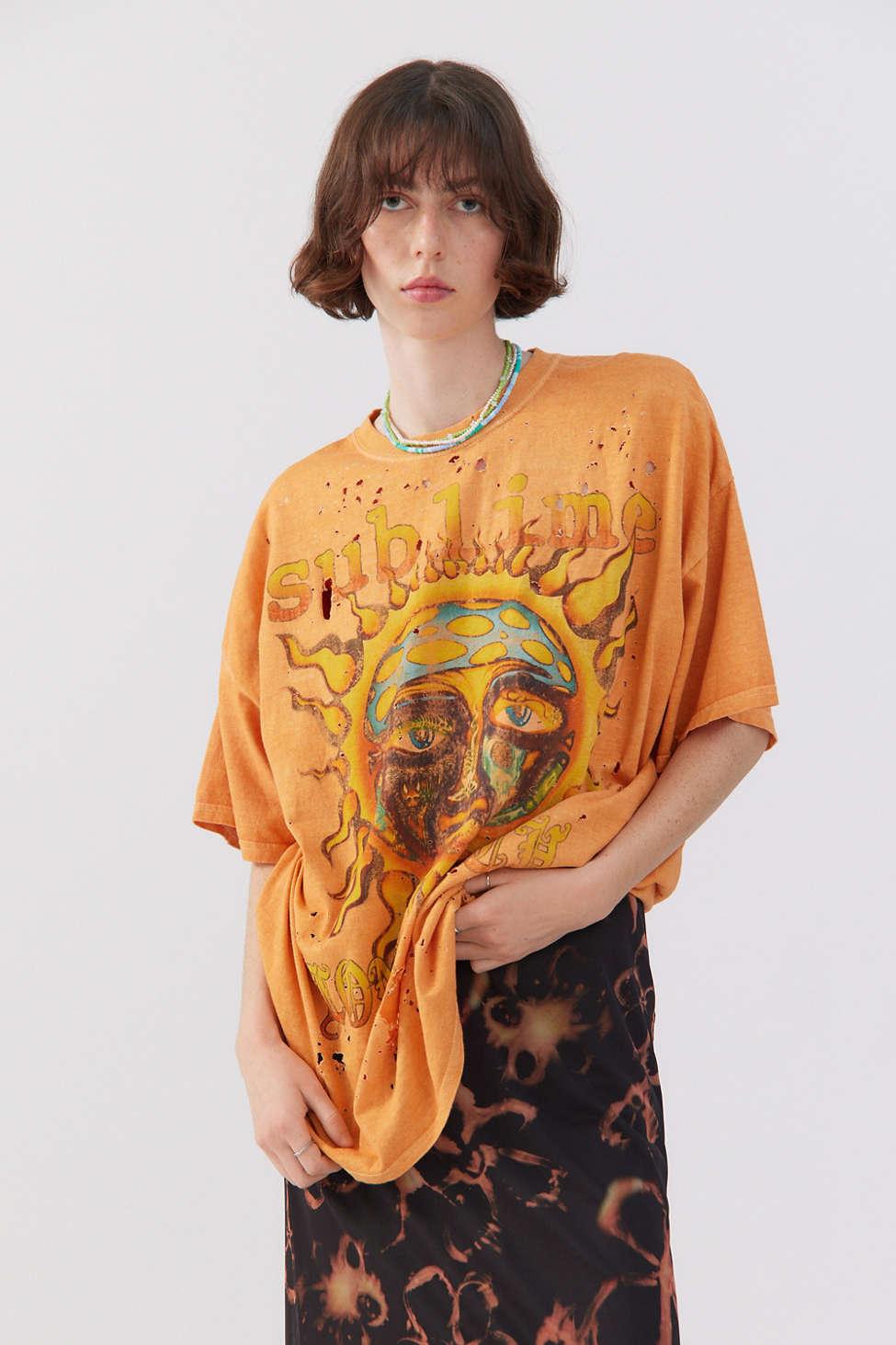 Urban Outfitters Cotton Sublime T-shirt Dress in Orange | Lyst