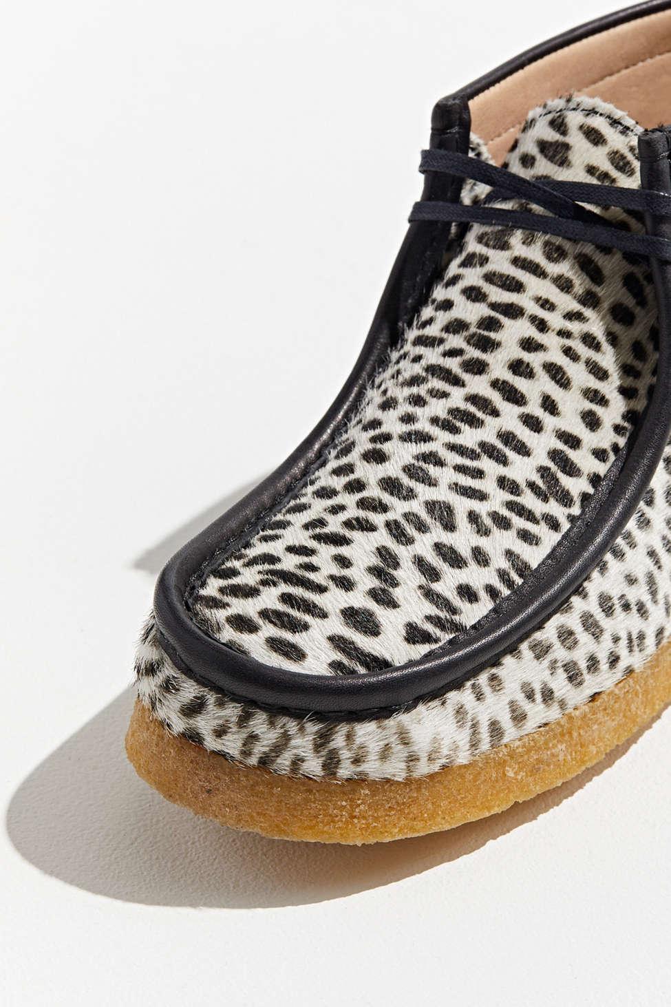clarks wallabee pony hair boot