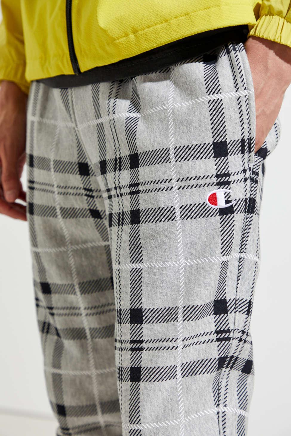Champion uo exclusive plaid sales reverse weave jogger pant