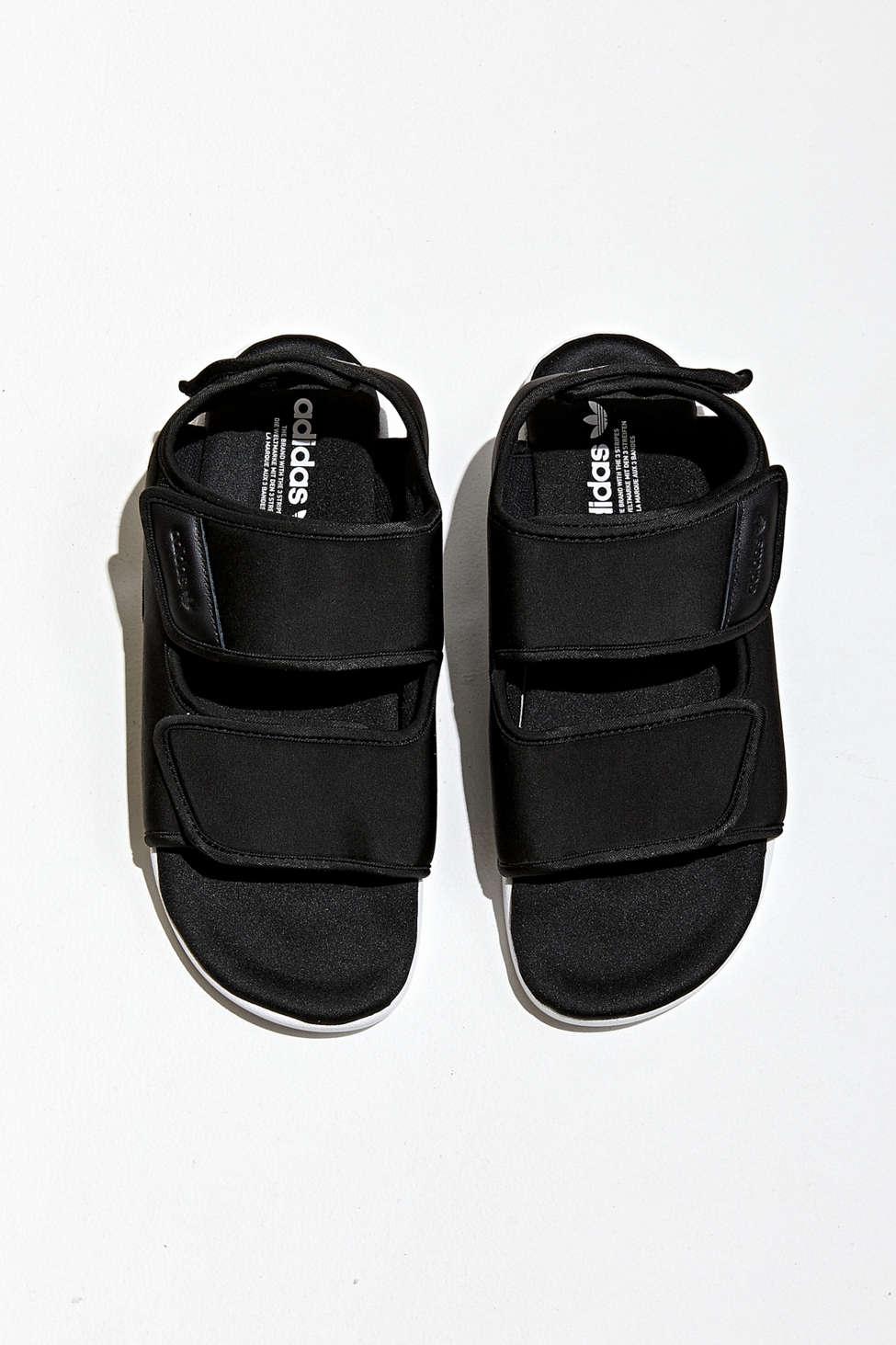 adidas Adilette 3.0 Black Slide Sandal for Men | Lyst