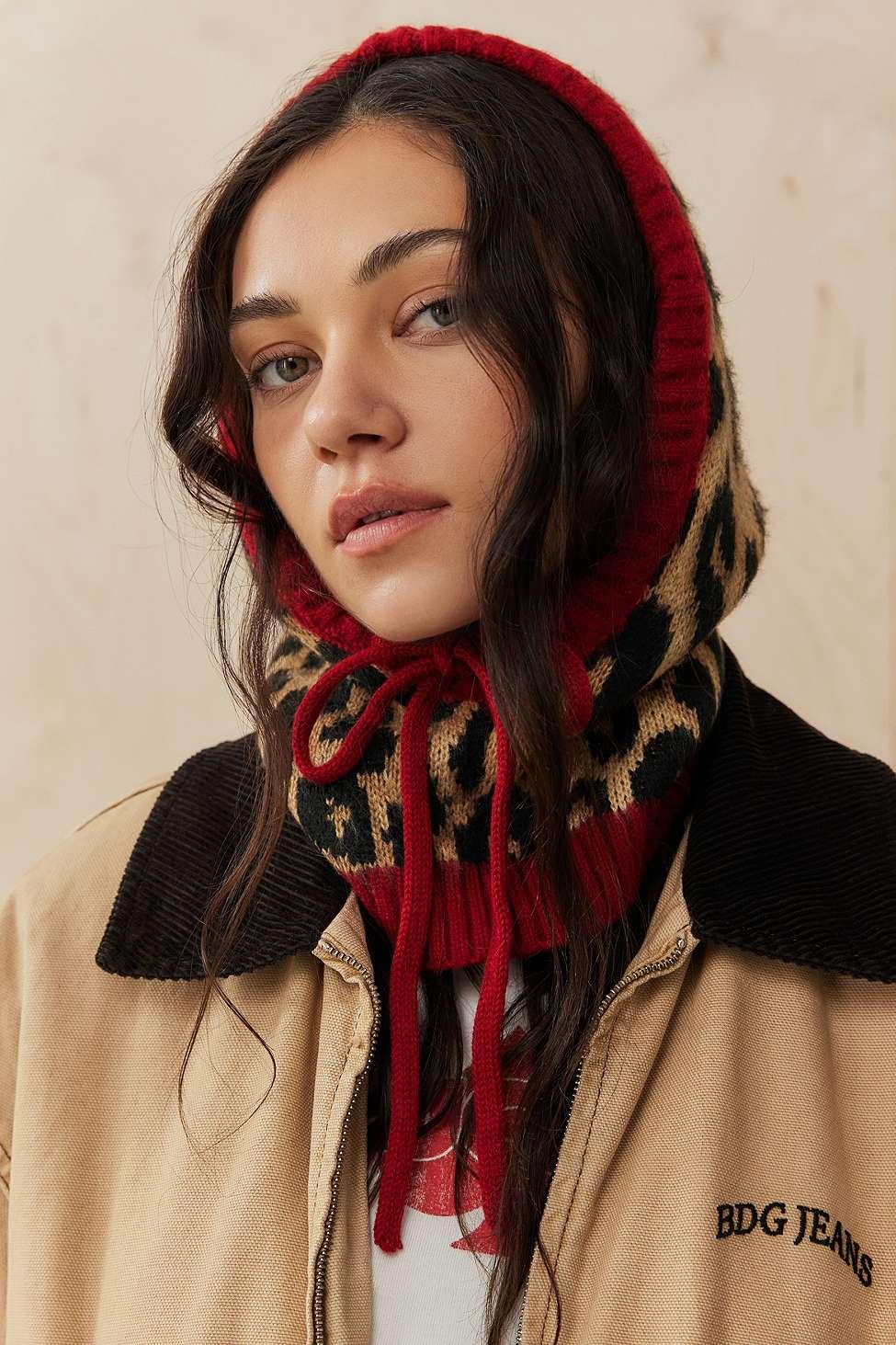 Damson Madder Leopard Print Hood in Brown | Lyst UK