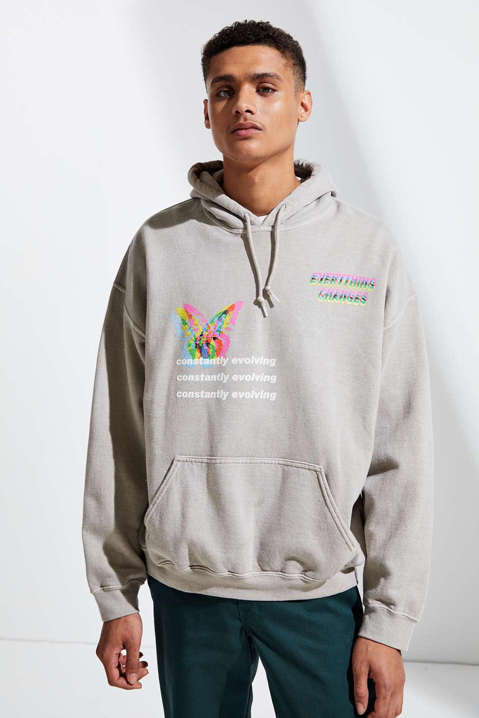 Urban Outfitters Changes Pigment Dye Hoodie Sweatshirt in Grey for Men |  Lyst Canada