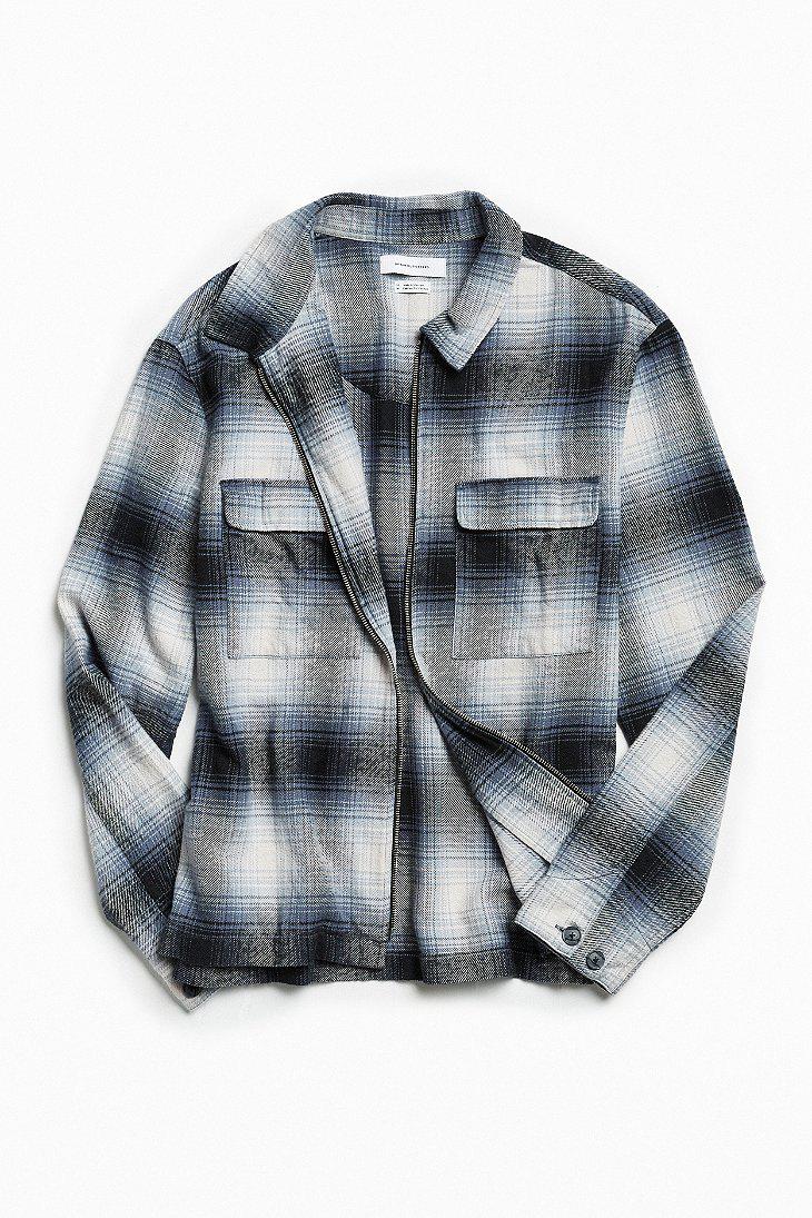 Urban Outfitters Uo Ryder Zip Flannel 