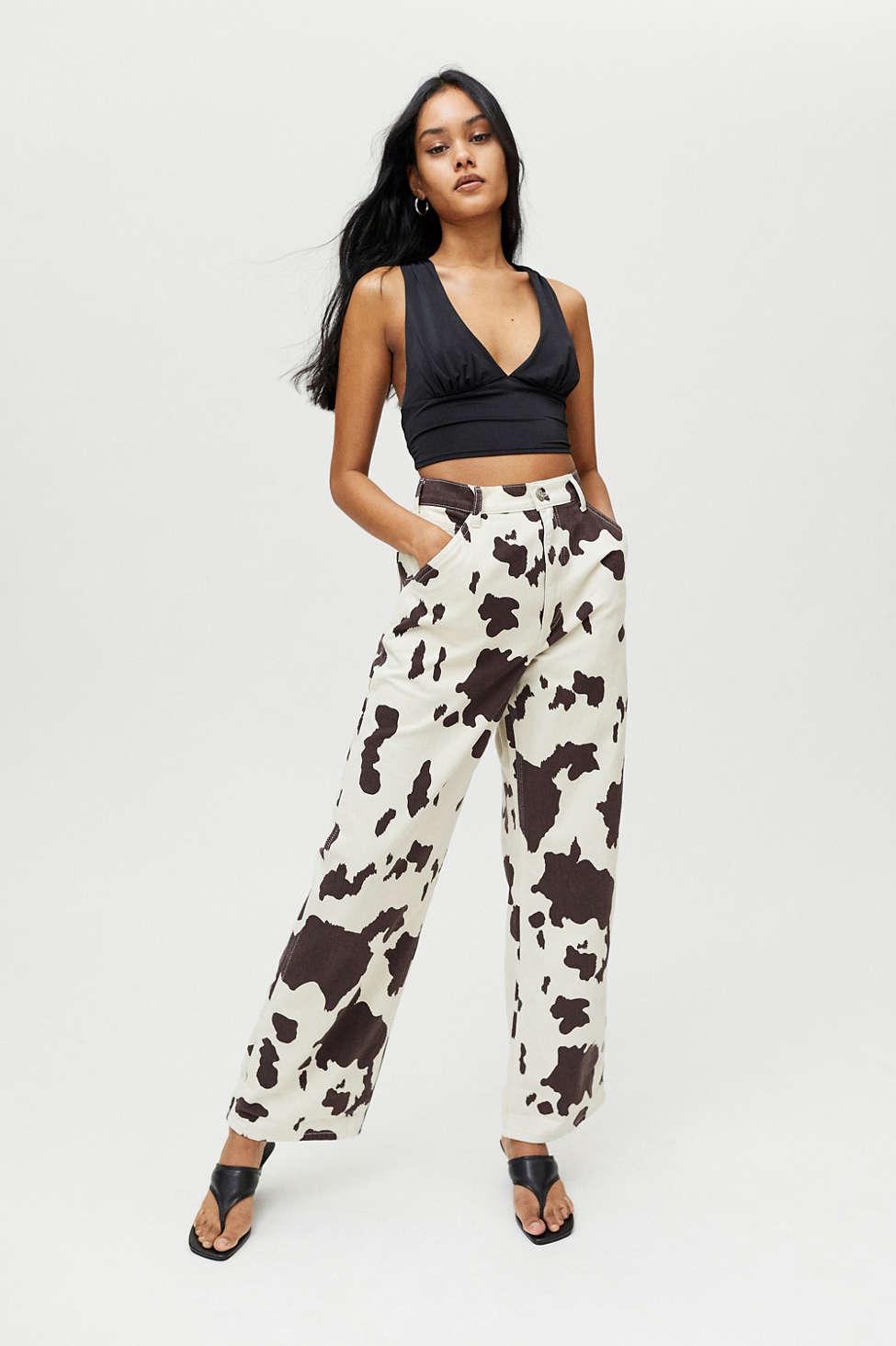 BDG Juno Cow Print High-waisted Pant | Lyst