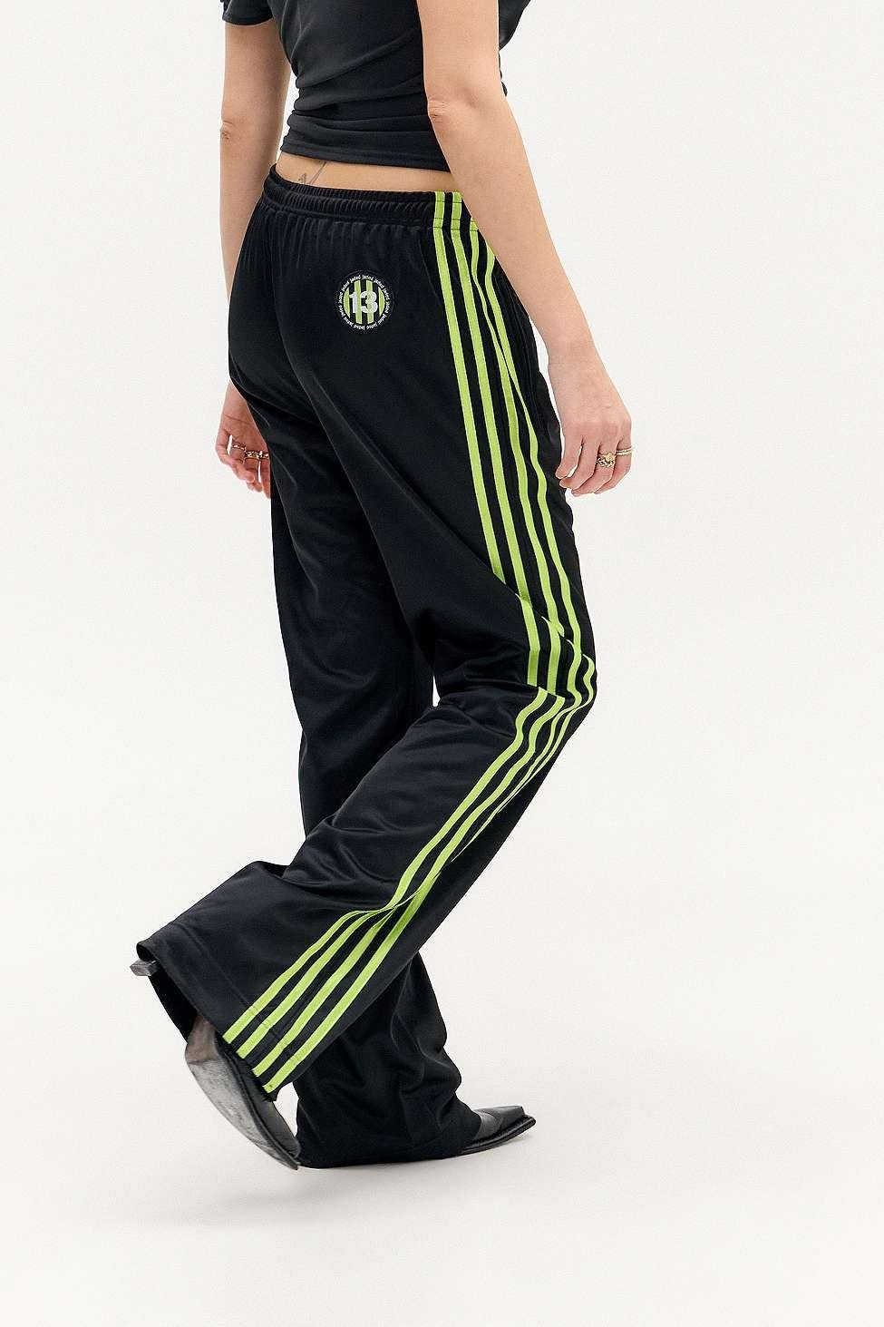 Adidas Tracksuit Bottoms Black And Neon Green Adidas Pants