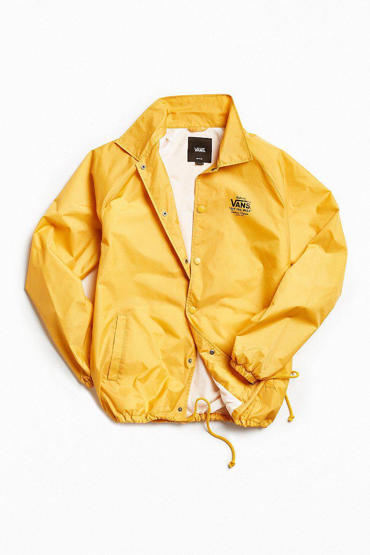 vans windbreaker mens gold