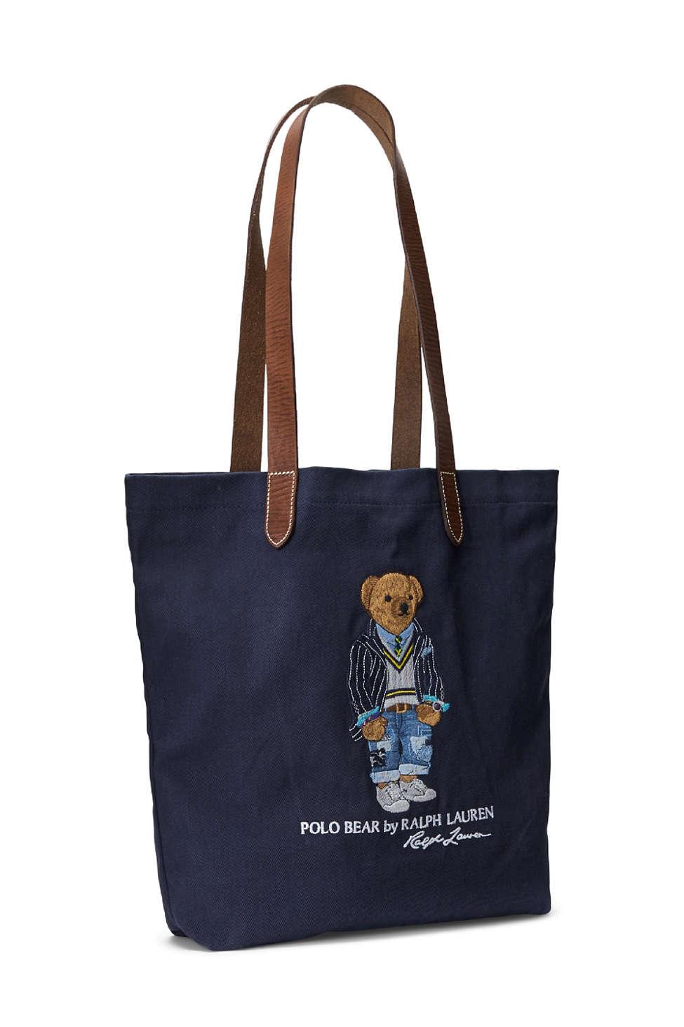 Polo Ralph Lauren Bear Canvas Tote Bag in Blue for Men | Lyst