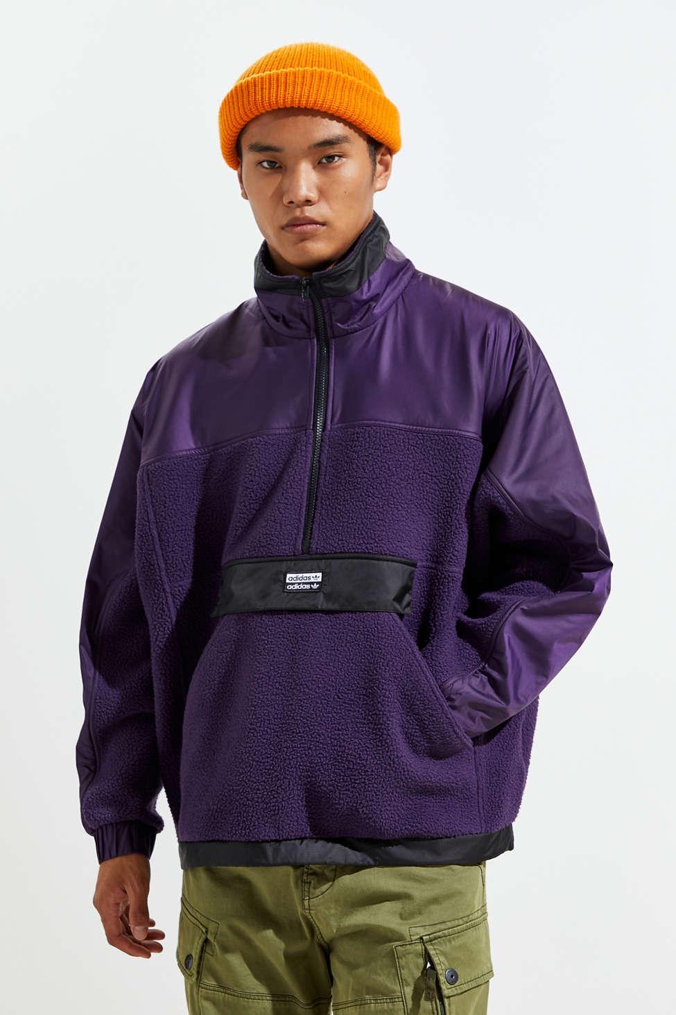 adidas Adidas Vocal Fleece Half-zip Jacket in Purple for Men - Lyst