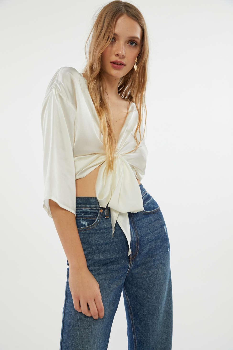 Urban Outfitters Tie-front Cropped Top |