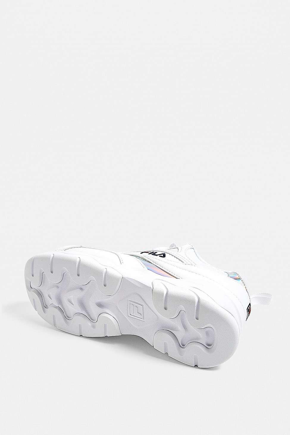 fila ray silver trainers