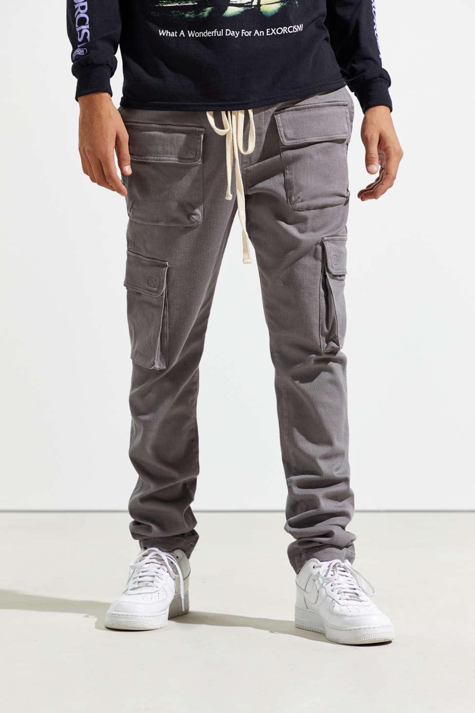 Standard Cloth Jayden Skinny Cargo Cotton Pant in Gray for Men