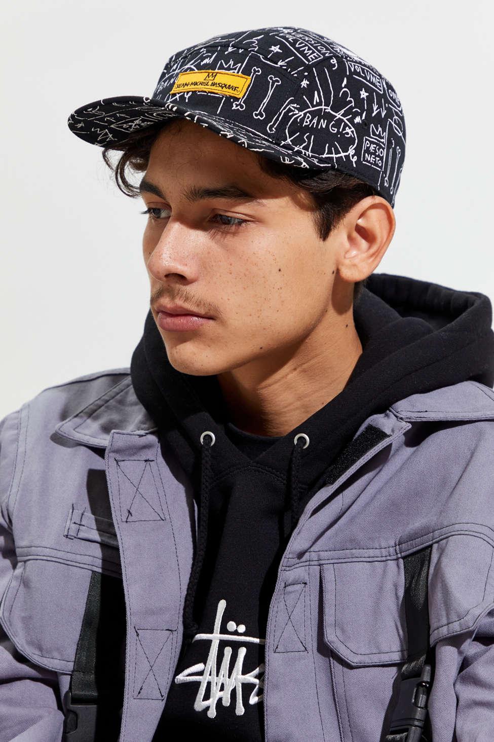 Cotton Basquiat 5-panel Hat for Men 