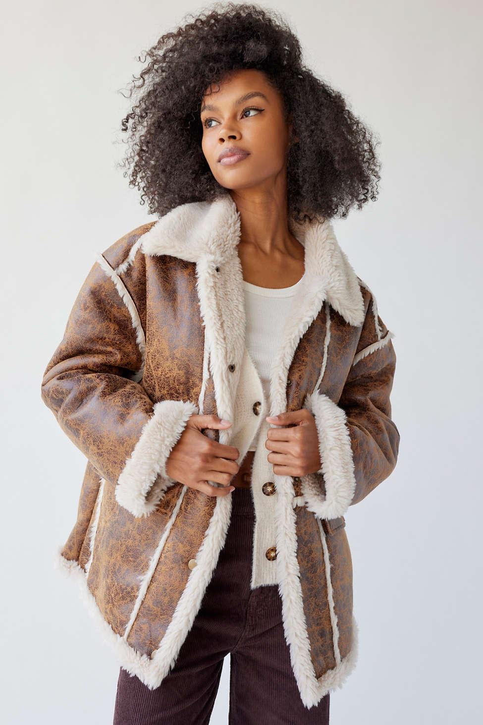 Designer sherpa jacket hotsell