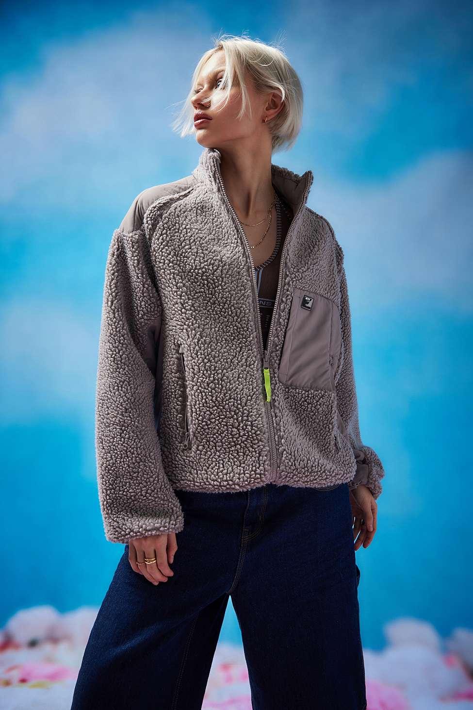 iets frans Fleece wendejacke in Grau Lyst DE