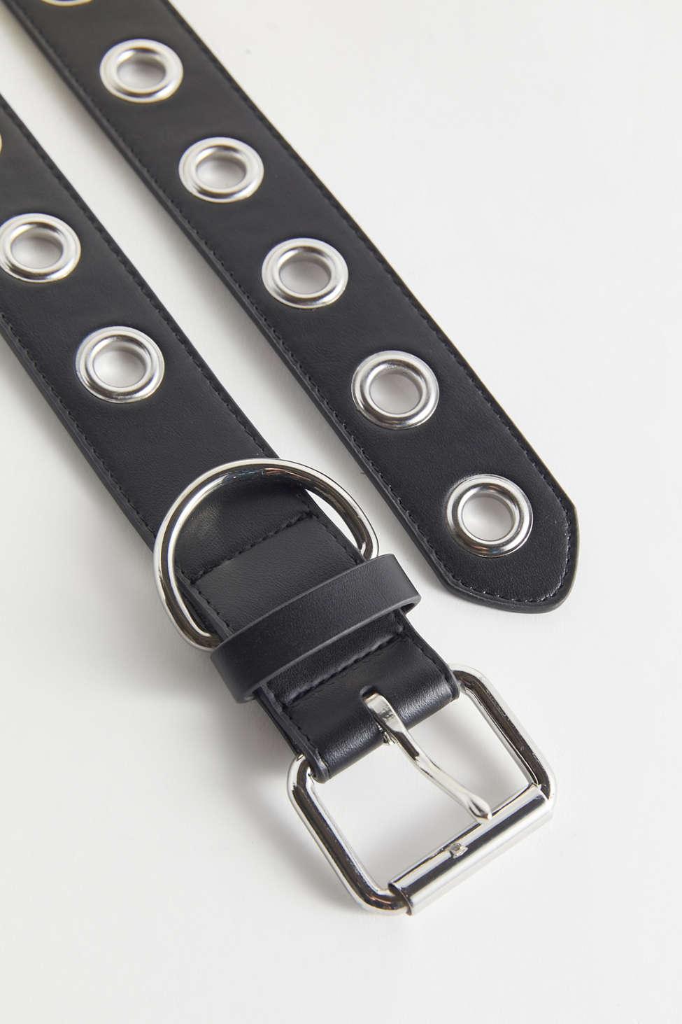 Urban Outfitters Large Faux Leather Grommet Belt | Lyst
