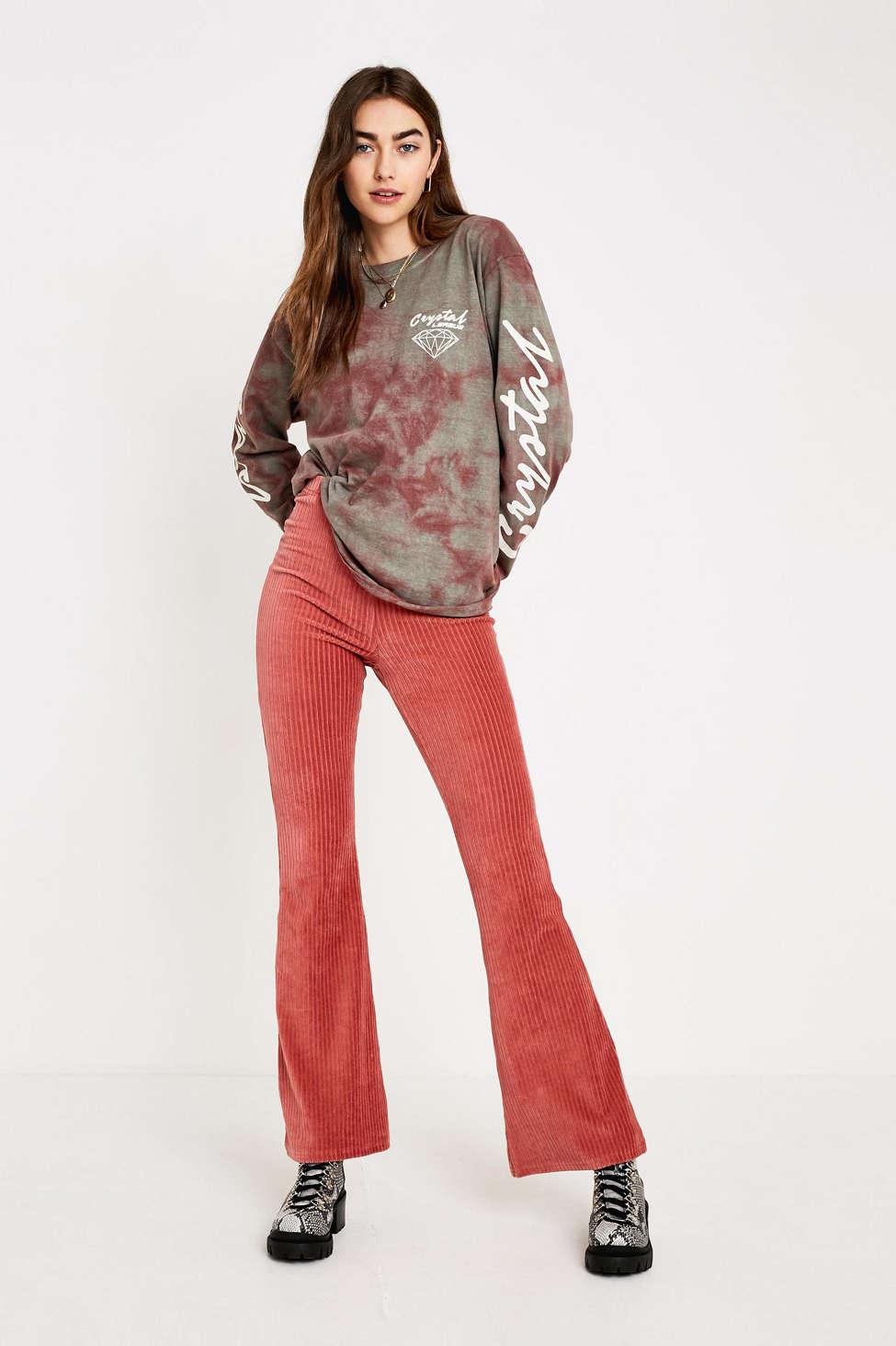 velvet flare joggers