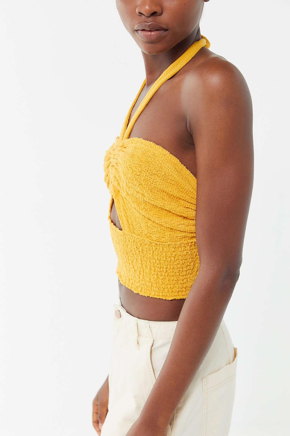 urban outfitters yellow crop top