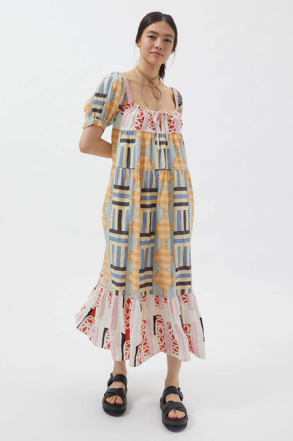 Kimchi Blue O hara Peasant Midi Dress Lyst Canada