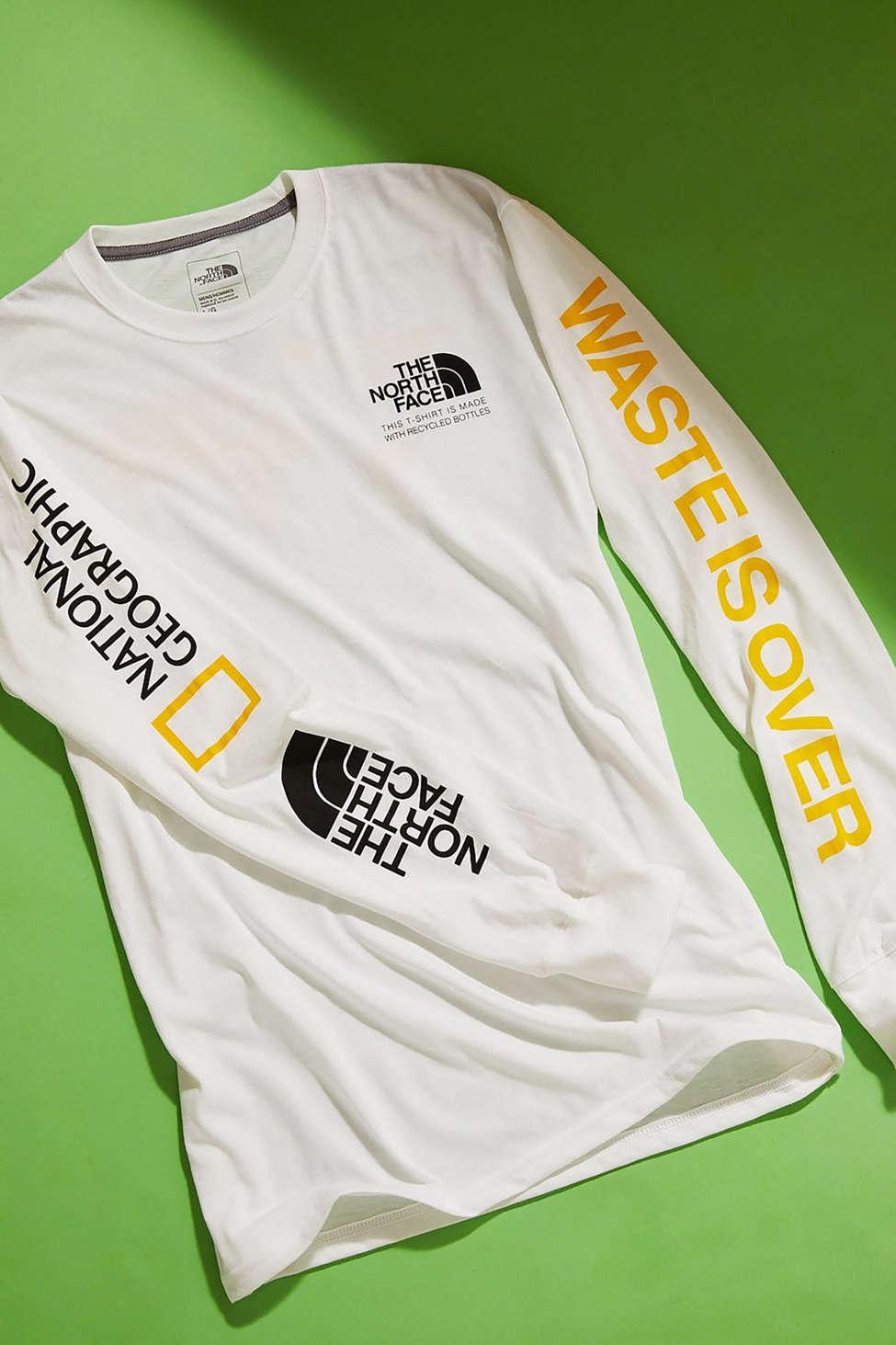 the north face x national geographic bottle source long sleeve tee