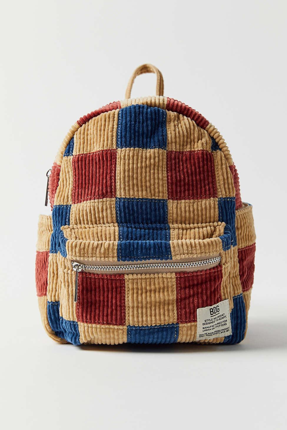 Patchwork Corduroy Micro Backpack | lupon.gov.ph